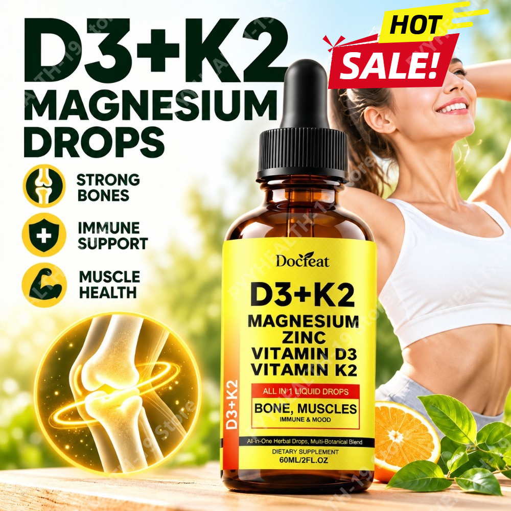 Vitamin D3 K2 Drop - D3+K2 Liquid Drops with Magnesium Zinc