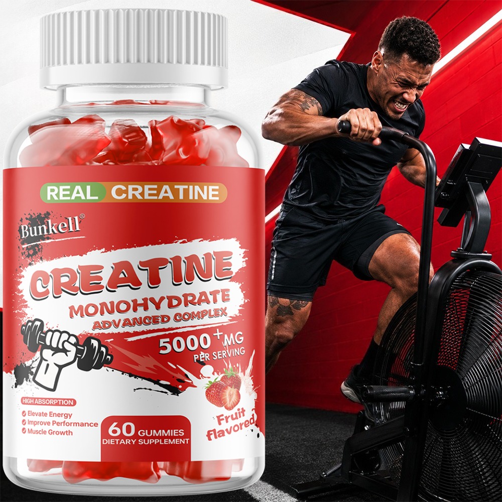 Pre Workout Supplement - Creatine Monohydrate Gummies, 5000mg, Advanced Formula,