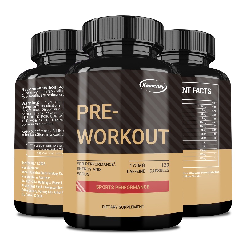 Pre Workout Supplement - Pre-Workout Capsules - Boosts Muscle, Pump,