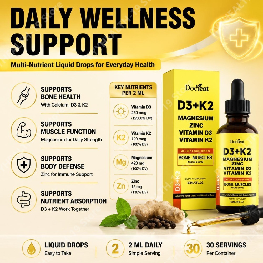 D3+K2 Liquid Drops with Magnes - Vitamin D3 K2 Drop review and price