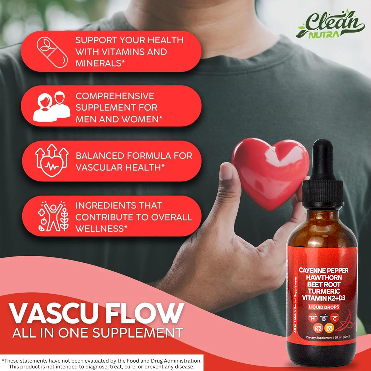 60ML Liquid Cayenne Pepper Dro - Vitamin D3 K2 Drop review and price